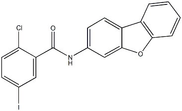 2-chloro-N-dibenzo[b,d]furan-3-yl-5-iodobenzamide Structure