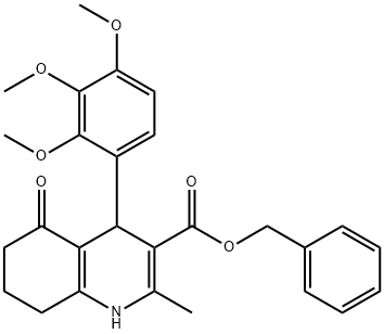 phenylmethyl 2-methyl-5-oxo-4-[2,3,4-tris(methyloxy)phenyl]-1,4,5,6,7,8-hexahydroquinoline-3-carboxylate 구조식 이미지