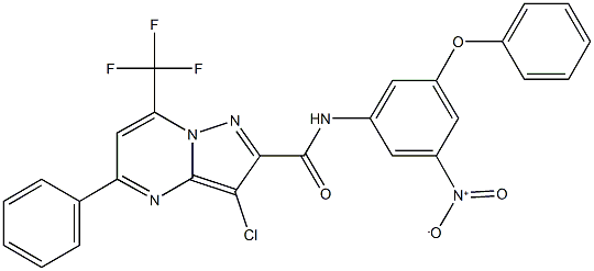 3-chloro-N-{3-nitro-5-phenoxyphenyl}-5-phenyl-7-(trifluoromethyl)pyrazolo[1,5-a]pyrimidine-2-carboxamide Structure