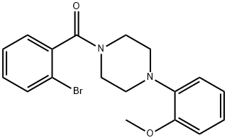 1-(2-bromobenzoyl)-4-(2-methoxyphenyl)piperazine 구조식 이미지