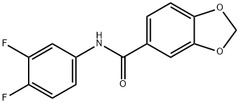 N-(3,4-difluorophenyl)-1,3-benzodioxole-5-carboxamide Structure