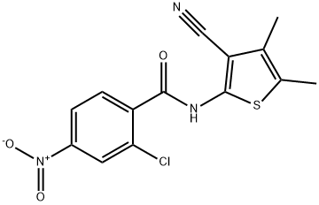 2-chloro-N-(3-cyano-4,5-dimethyl-2-thienyl)-4-nitrobenzamide Structure