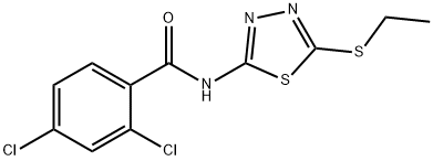 2,4-dichloro-N-[5-(ethylsulfanyl)-1,3,4-thiadiazol-2-yl]benzamide Structure