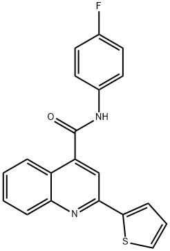 N-(4-fluorophenyl)-2-(2-thienyl)-4-quinolinecarboxamide 구조식 이미지