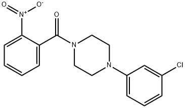 1-(3-chlorophenyl)-4-{2-nitrobenzoyl}piperazine 구조식 이미지