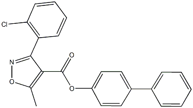 [1,1'-biphenyl]-4-yl 3-(2-chlorophenyl)-5-methyl-4-isoxazolecarboxylate Structure