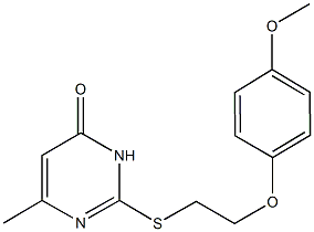 2-{[2-(4-methoxyphenoxy)ethyl]sulfanyl}-6-methyl-4(1H)-pyrimidinone Structure