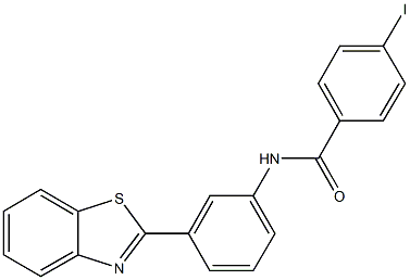 N-[3-(1,3-benzothiazol-2-yl)phenyl]-4-iodobenzamide Structure