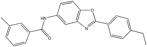 N-[2-(4-ethylphenyl)-1,3-benzoxazol-5-yl]-3-methylbenzamide 구조식 이미지