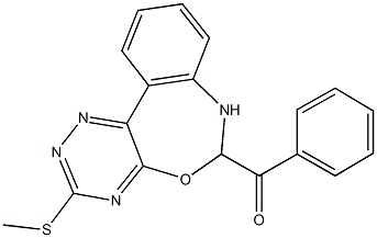 [3-(methylsulfanyl)-6,7-dihydro[1,2,4]triazino[5,6-d][3,1]benzoxazepin-6-yl](phenyl)methanone 구조식 이미지