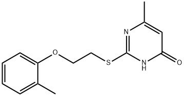 6-methyl-2-{[2-(2-methylphenoxy)ethyl]sulfanyl}-4(1H)-pyrimidinone Structure