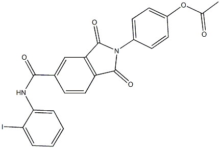 4-{5-[(2-iodoanilino)carbonyl]-1,3-dioxo-1,3-dihydro-2H-isoindol-2-yl}phenyl acetate Structure