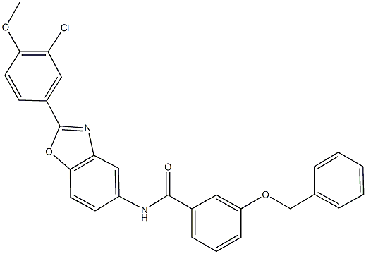 3-(benzyloxy)-N-[2-(3-chloro-4-methoxyphenyl)-1,3-benzoxazol-5-yl]benzamide Structure