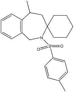 5-methyl-2-[(4-methylphenyl)sulfonyl]-2,3,4,5-tetrahydrospiro[1H-2-benzazepine-3,1'-cyclohexane] 구조식 이미지