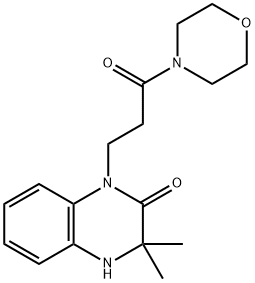 3,3-dimethyl-1-[3-(4-morpholinyl)-3-oxopropyl]-3,4-dihydro-2(1H)-quinoxalinone 구조식 이미지