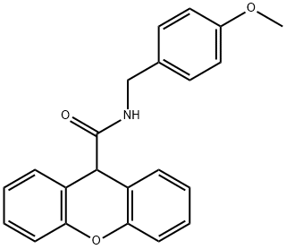 N-(4-methoxybenzyl)-9H-xanthene-9-carboxamide Structure