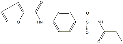 N-{4-[(propionylamino)sulfonyl]phenyl}-2-furamide 구조식 이미지