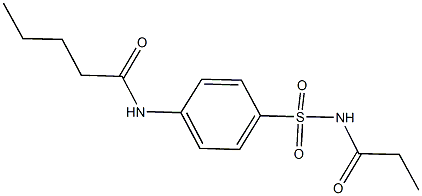 N-{4-[(propionylamino)sulfonyl]phenyl}pentanamide Structure