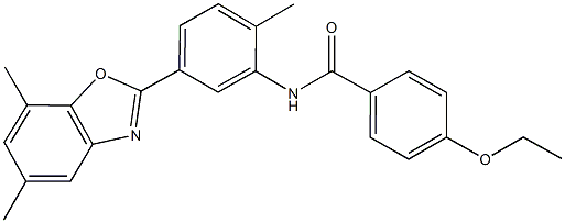 N-[5-(5,7-dimethyl-1,3-benzoxazol-2-yl)-2-methylphenyl]-4-ethoxybenzamide 구조식 이미지