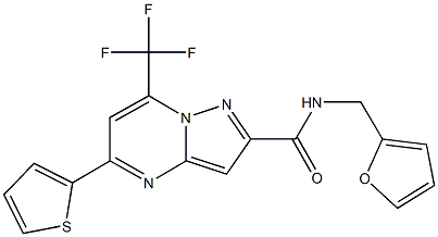 N-(2-furylmethyl)-5-(2-thienyl)-7-(trifluoromethyl)pyrazolo[1,5-a]pyrimidine-2-carboxamide Structure