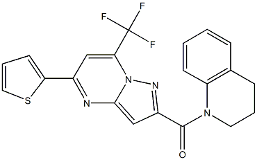 1-{[5-(2-thienyl)-7-(trifluoromethyl)pyrazolo[1,5-a]pyrimidin-2-yl]carbonyl}-1,2,3,4-tetrahydroquinoline 구조식 이미지