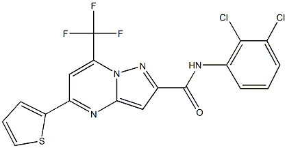 N-(2,3-dichlorophenyl)-5-(2-thienyl)-7-(trifluoromethyl)pyrazolo[1,5-a]pyrimidine-2-carboxamide 구조식 이미지