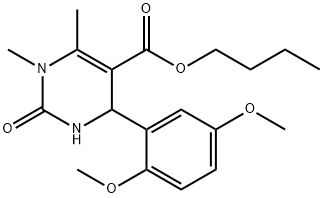 butyl 4-(2,5-dimethoxyphenyl)-1,6-dimethyl-2-oxo-1,2,3,4-tetrahydro-5-pyrimidinecarboxylate 구조식 이미지