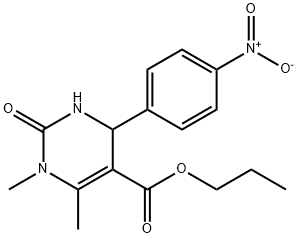 propyl 4-{4-nitrophenyl}-1,6-dimethyl-2-oxo-1,2,3,4-tetrahydro-5-pyrimidinecarboxylate 구조식 이미지