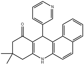 9,9-dimethyl-12-(3-pyridinyl)-8,9,10,12-tetrahydrobenzo[a]acridin-11(7H)-one 구조식 이미지