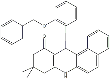 12-[2-(benzyloxy)phenyl]-9,9-dimethyl-8,9,10,12-tetrahydrobenzo[a]acridin-11(7H)-one Structure