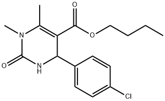butyl 4-(4-chlorophenyl)-1,6-dimethyl-2-oxo-1,2,3,4-tetrahydro-5-pyrimidinecarboxylate Structure