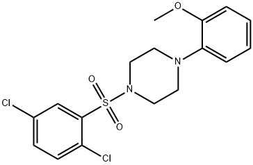 1-[(2,5-dichlorophenyl)sulfonyl]-4-(2-methoxyphenyl)piperazine 구조식 이미지