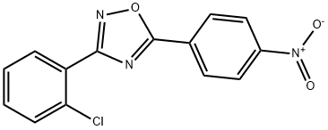 3-(2-chlorophenyl)-5-{4-nitrophenyl}-1,2,4-oxadiazole 구조식 이미지