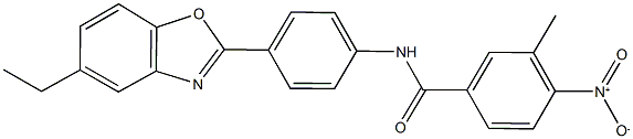 N-[4-(5-ethyl-1,3-benzoxazol-2-yl)phenyl]-4-nitro-3-methylbenzamide 구조식 이미지