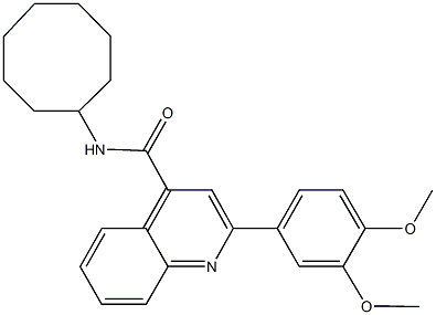 N-cyclooctyl-2-(3,4-dimethoxyphenyl)-4-quinolinecarboxamide 구조식 이미지