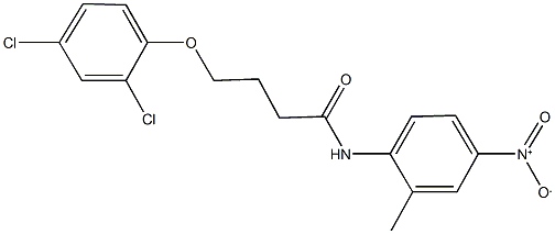 4-(2,4-dichlorophenoxy)-N-{4-nitro-2-methylphenyl}butanamide Structure