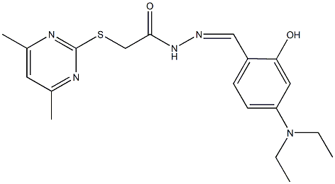 N'-[4-(diethylamino)-2-hydroxybenzylidene]-2-[(4,6-dimethyl-2-pyrimidinyl)sulfanyl]acetohydrazide Structure