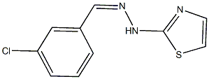 3-chlorobenzaldehyde 1,3-thiazol-2-ylhydrazone Structure