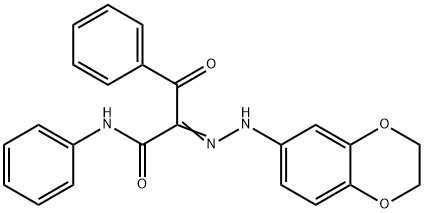 2-(2,3-dihydro-1,4-benzodioxin-6-ylhydrazono)-3-oxo-N,3-diphenylpropanamide Structure