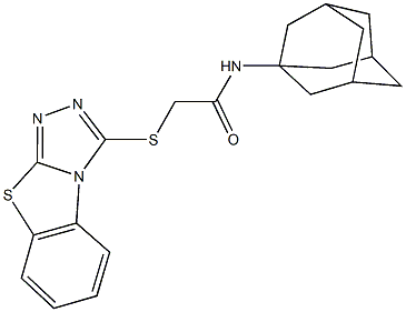 N-(1-adamantyl)-2-([1,2,4]triazolo[3,4-b][1,3]benzothiazol-3-ylsulfanyl)acetamide Structure
