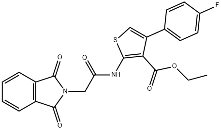 ethyl 2-{[(1,3-dioxo-1,3-dihydro-2H-isoindol-2-yl)acetyl]amino}-4-(4-fluorophenyl)-3-thiophenecarboxylate Structure