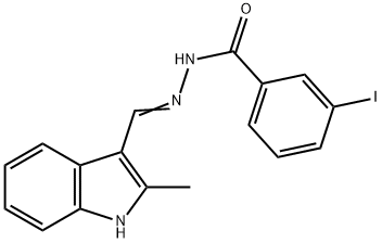 3-iodo-N'-[(2-methyl-1H-indol-3-yl)methylene]benzohydrazide Structure