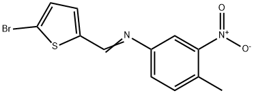 N-[(5-bromo-2-thienyl)methylene]-4-methyl-3-nitroaniline Structure