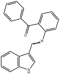 {2-[(1H-indol-3-ylmethylene)amino]phenyl}(phenyl)methanone 구조식 이미지