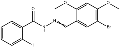 N'-(5-bromo-2,4-dimethoxybenzylidene)-2-iodobenzohydrazide 구조식 이미지