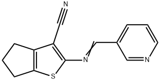 2-[(3-pyridinylmethylene)amino]-5,6-dihydro-4H-cyclopenta[b]thiophene-3-carbonitrile Structure