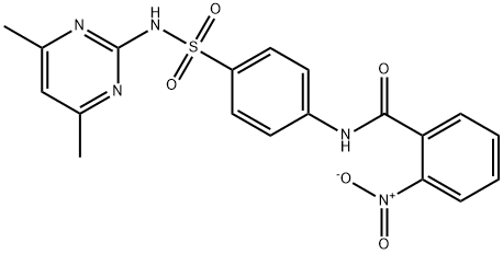 N-(4-{[(4,6-dimethyl-2-pyrimidinyl)amino]sulfonyl}phenyl)-2-nitrobenzamide 구조식 이미지