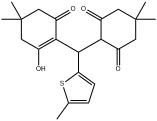 2-[(4,4-dimethyl-2,6-dioxocyclohexyl)(5-methyl-2-thienyl)methyl]-5,5-dimethyl-1,3-cyclohexanedione 구조식 이미지