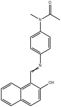 N-(4-{[(2-hydroxy-1-naphthyl)methylene]amino}phenyl)-N-methylacetamide 구조식 이미지