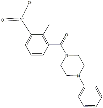 1-{3-nitro-2-methylbenzoyl}-4-phenylpiperazine 구조식 이미지